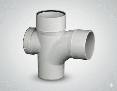SWR Reducing Swept Door Tee - 6" x 4"(160mm x 110mm) - Pasted