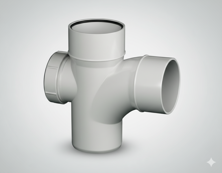 SWR Reducing Swept Door Tee - 6" x 4"(160mm x 110mm) - Pasted